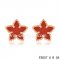 Fake Van Cleef & Arpels Sweet Alhambra Star Earrings Pink Gold,Carnelian